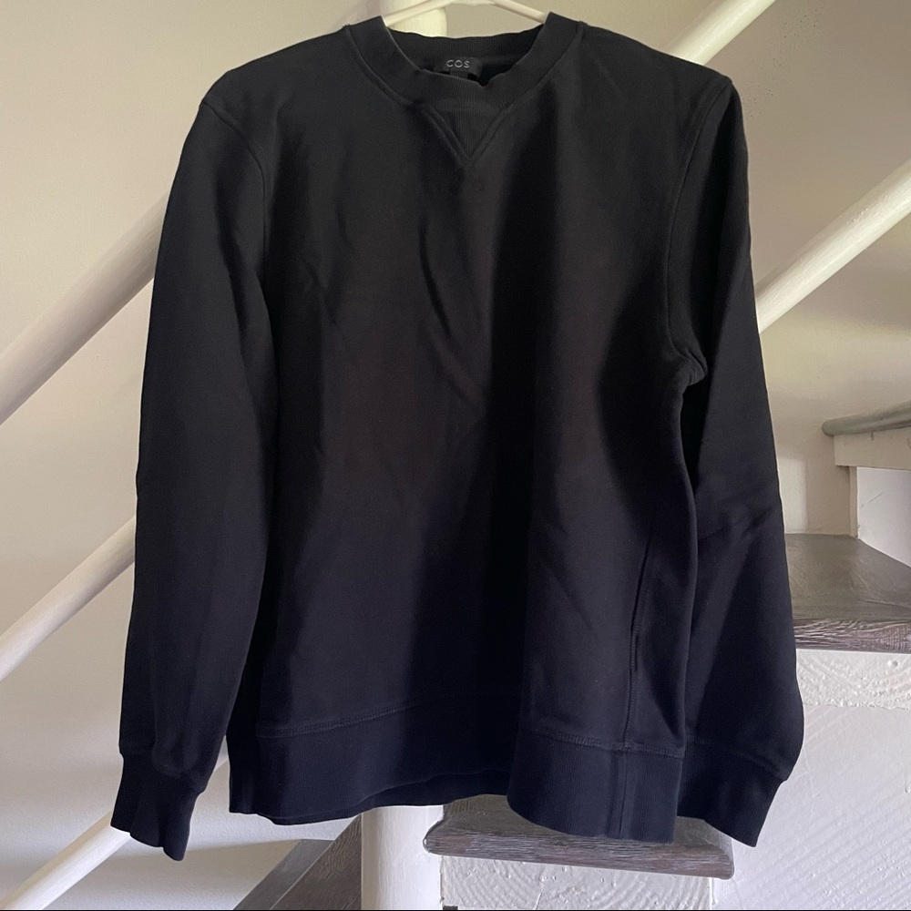 COS Black/Navy Crewneck Sweater